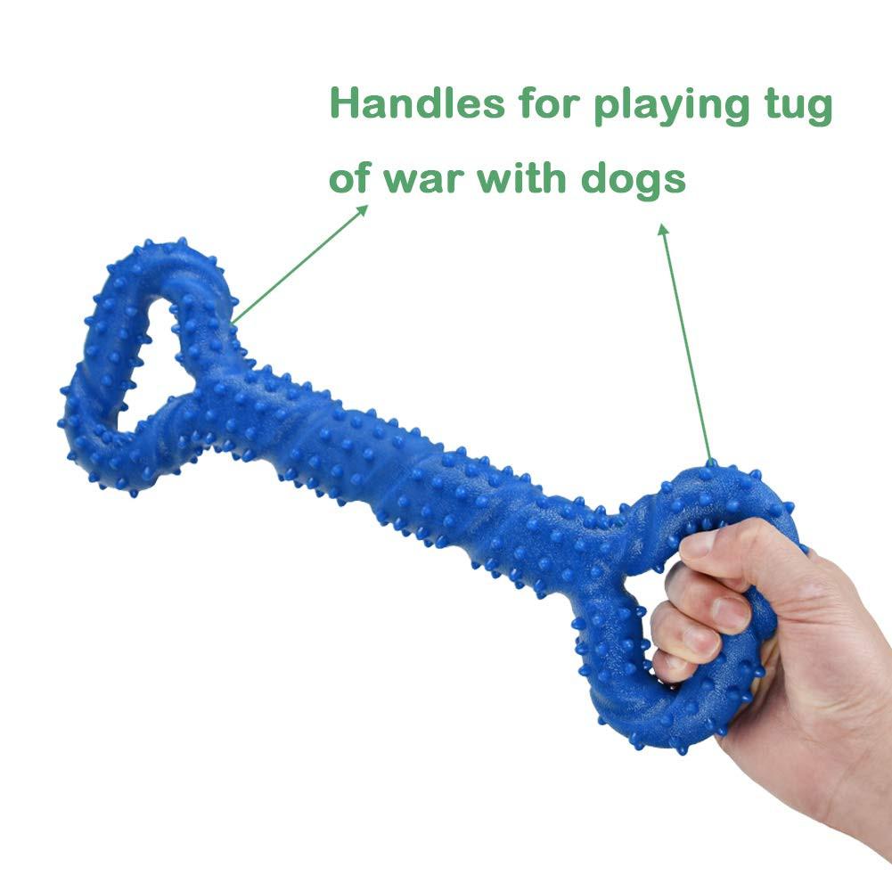 Alopini  Robustes Hundespielzeug in Form eines Kauknochens aus Hartgummi mit konvexem Design 