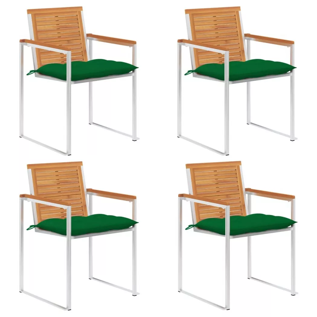 VidaXL - Gartenstuhl akazienholz, One Size, Grün