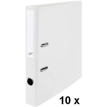 BÜROLINE Ordner 4cm 670093 weiss, 10 Stück A4