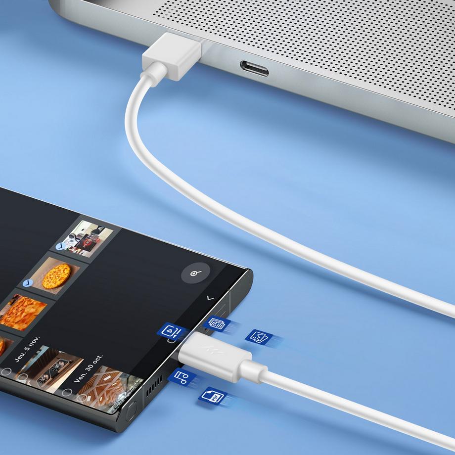 3mk Protection  Câble USB vers USB C 60W Blanc 3mk 