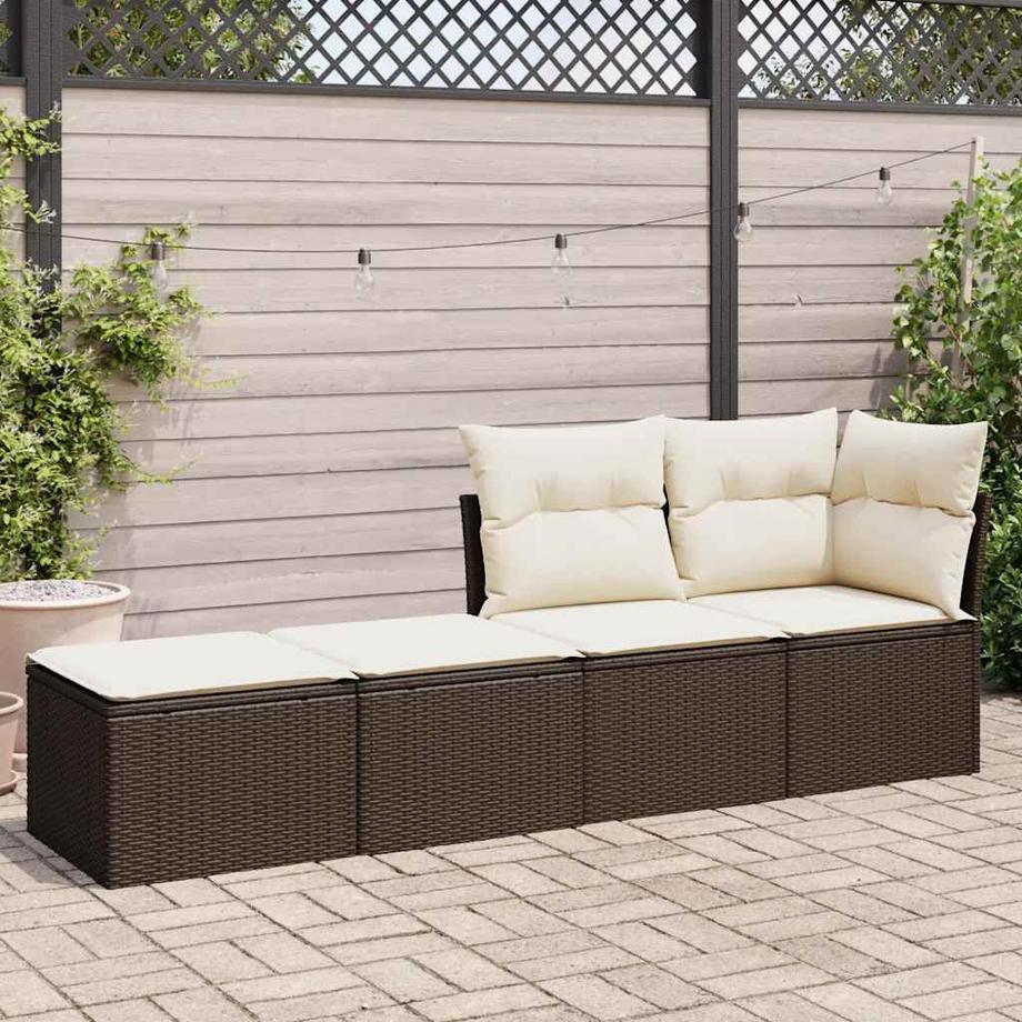 VidaXL set divano da giardino Polirattan  