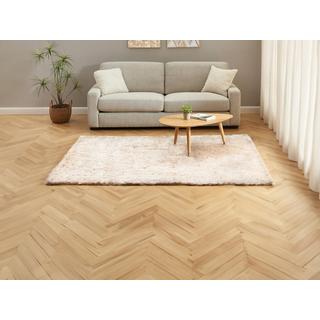 OZAIA Tapis shaggy à poils longs ultra doux - 200 x 290 cm - Beige  - DOLCE  