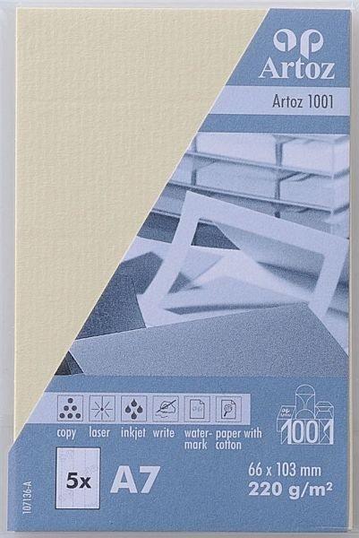 Artoz ARTOZ Visitenkarten 1001 A7 107136142 220g, chamois 5 Blatt  