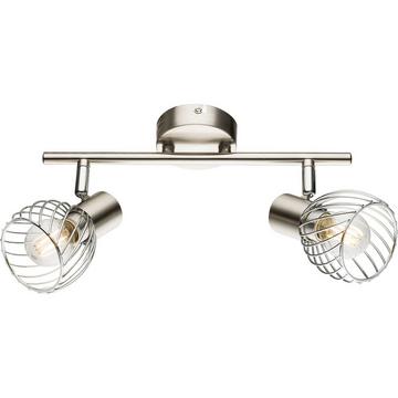 Deckenleuchte nickel matt 2xE14 30x15