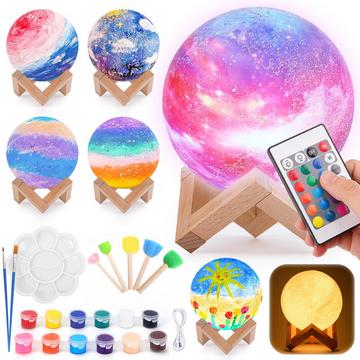 Veilleuse jouet pour enfants Cadeau d'anniversaire amusant Lampe de lune Set de peinture