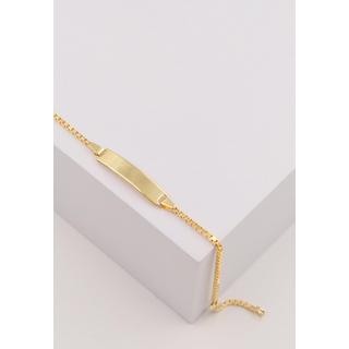 MUAU Schmuck  Bébé Bracelet Venezianer Gelbgold 750, 14cm Gravurplatte 1.4cm 