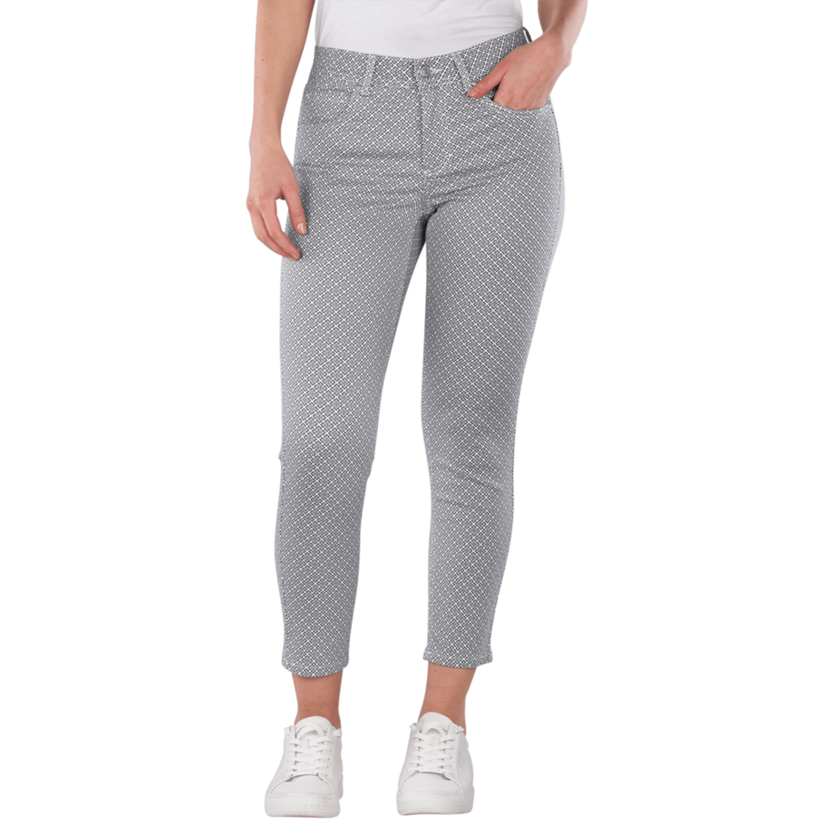 Ornella 5-Pocket Pants Abstract Floral Tiles