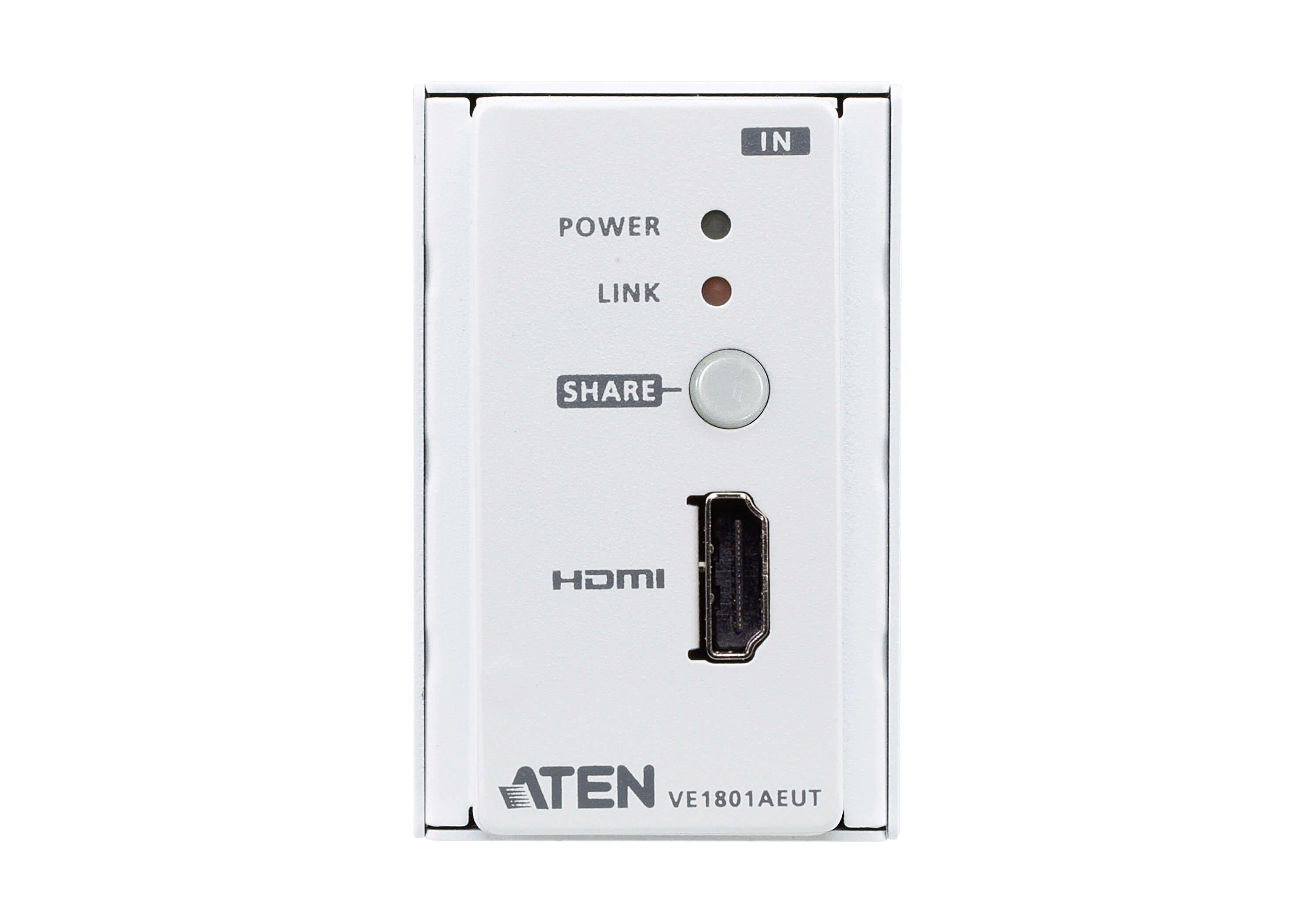 ATEN  ATEN HDMI HDBaseT-Lite Sendermit EU-Wandplatte / PoH 