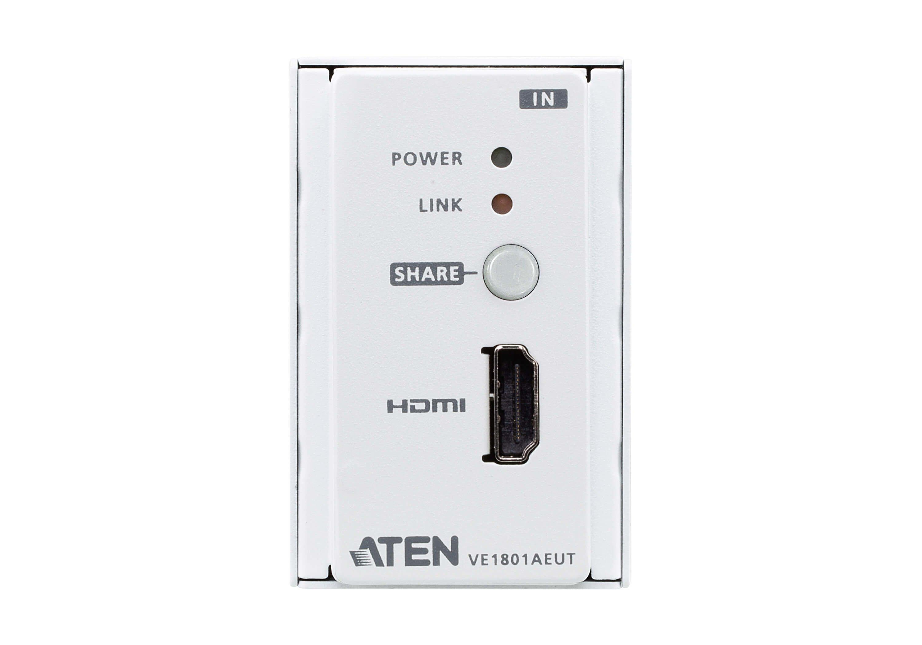 ATEN  ATEN Transmetteur HDMI HDBaseT-Lite avec plaque murale EU/PoH 