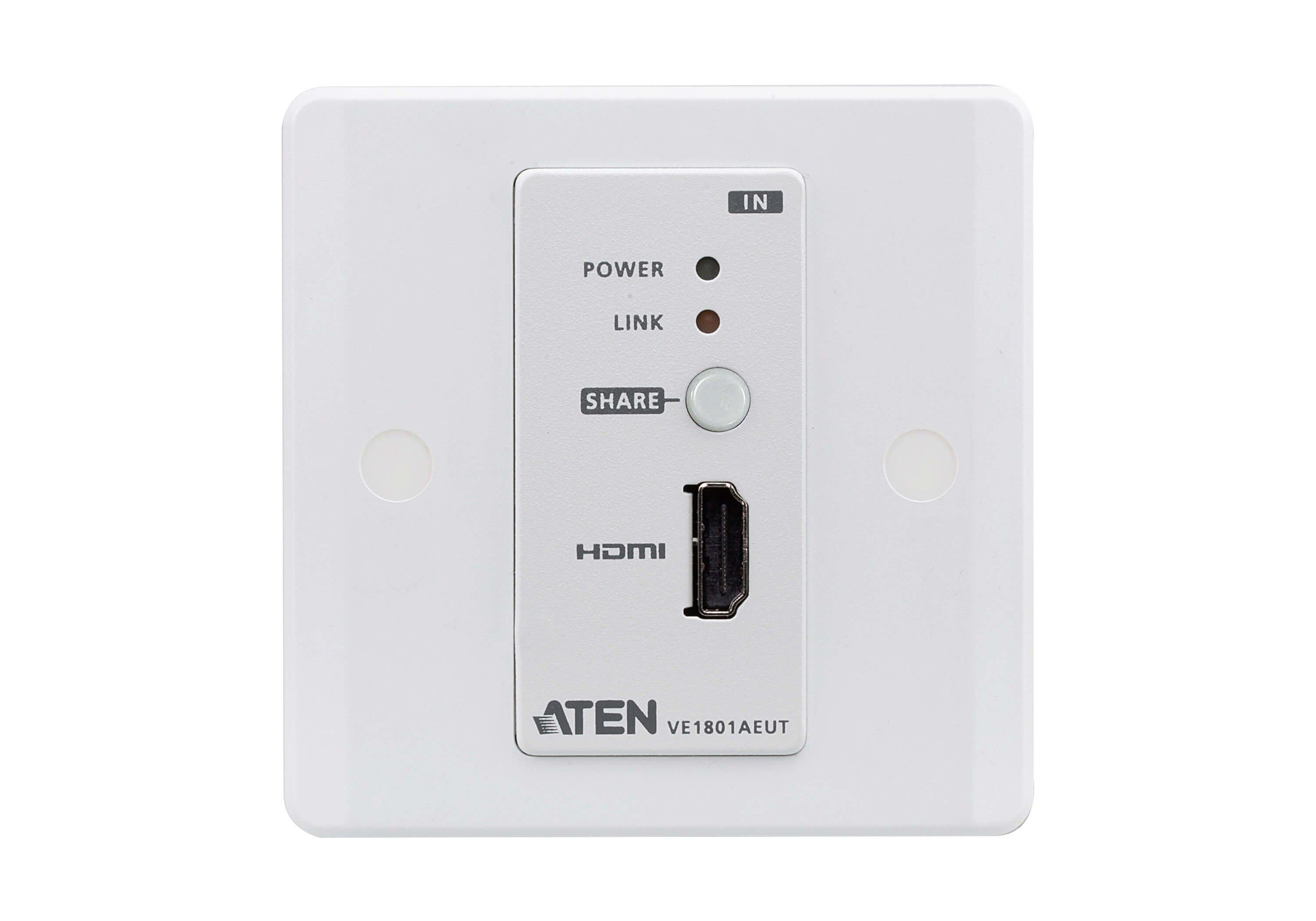 ATEN  ATEN Transmetteur HDMI HDBaseT-Lite avec plaque murale EU/PoH 