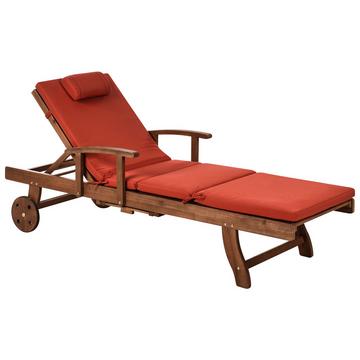 Transat avec coussin en Acacia Traditionnel AMANTEA PREMIUM