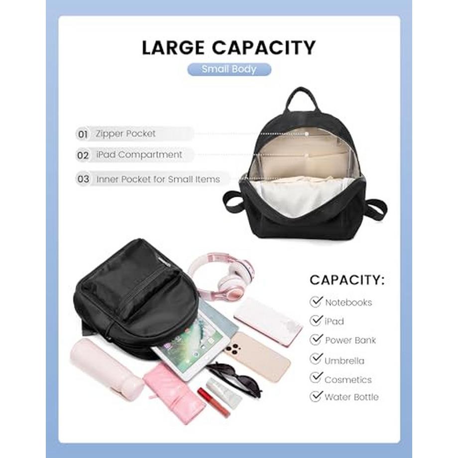 Only-bags.store Eleganter kleiner wasserdichter Mini Rucksack  