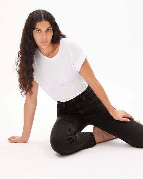 ARMEDANGELS Lejaa Breezy Black High Waist Slim Fit Jeans  