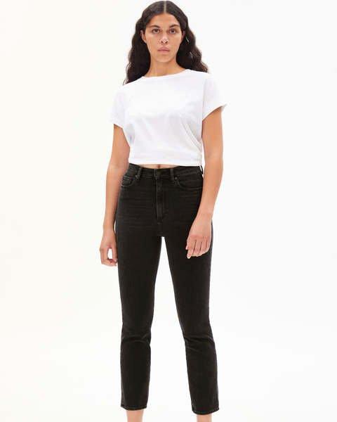 ARMEDANGELS Lejaa Breezy Black High Waist Slim Fit Jeans  