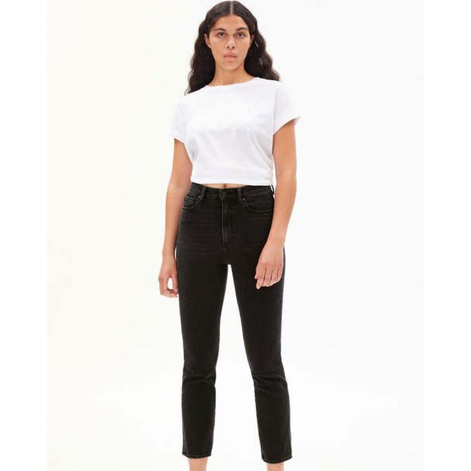 ARMEDANGELS Lejaa Breezy Black High Waist Slim Fit Jeans  