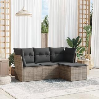 VidaXL set divano da giardino Polirattan  