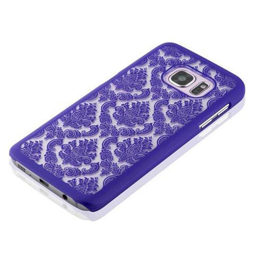 Cadorabo  Housse compatible avec Samsung Galaxy S7 - Hard Case Coque de protection au design fleur Paisley Henna contre les rayures et les chocs 