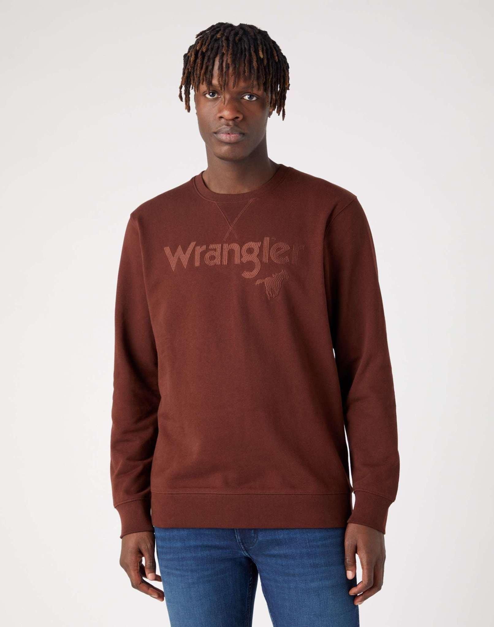 Image of Sweatshirts Logo Crew Sweat Herren Braun L