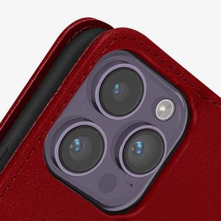 Avizar  Etui Folio Cuir iPhone 14 Pro Max Rouge 