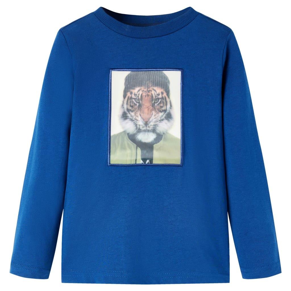 Image of Kinder Langarmshirt Baumwolle Mädchen Blau 104