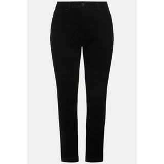 Ulla Popken  Jean Mary Sammy extensible, jambe étroite avec ourlet frangé 