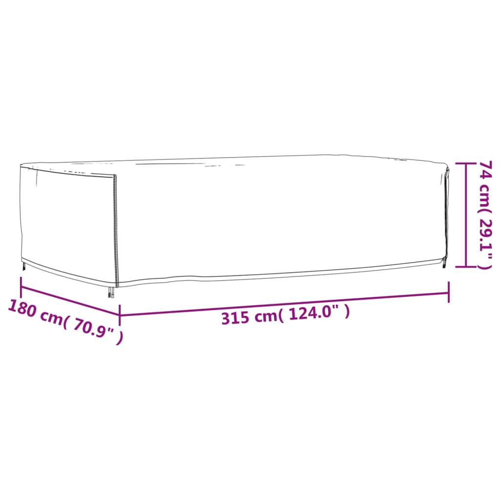 VidaXL Gartenmöbel abdeckung gewebe  