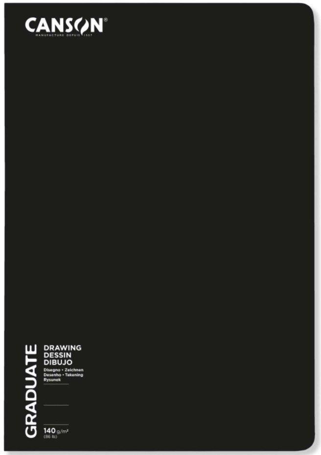 Image of Canson Graduate Agrafe Kunstpapier 20 Blätter Schwarz