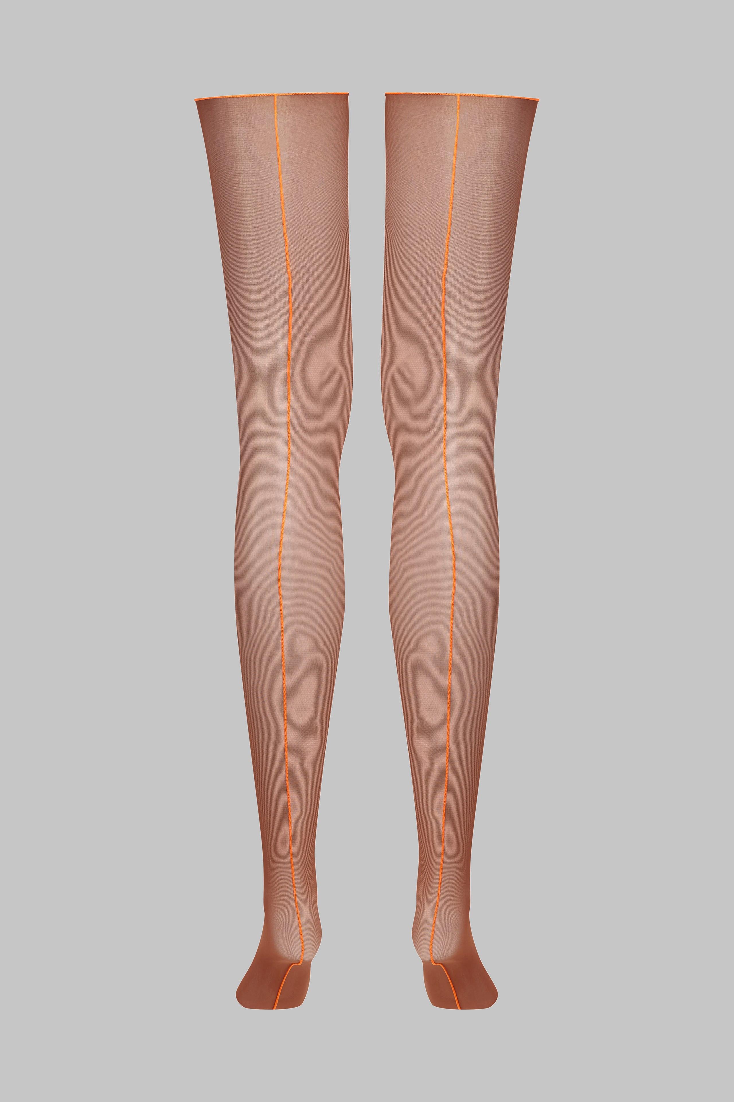 Image of Nahtstrümpfe Mit Gerolltem Schnitt - 20d Damen Braun 4