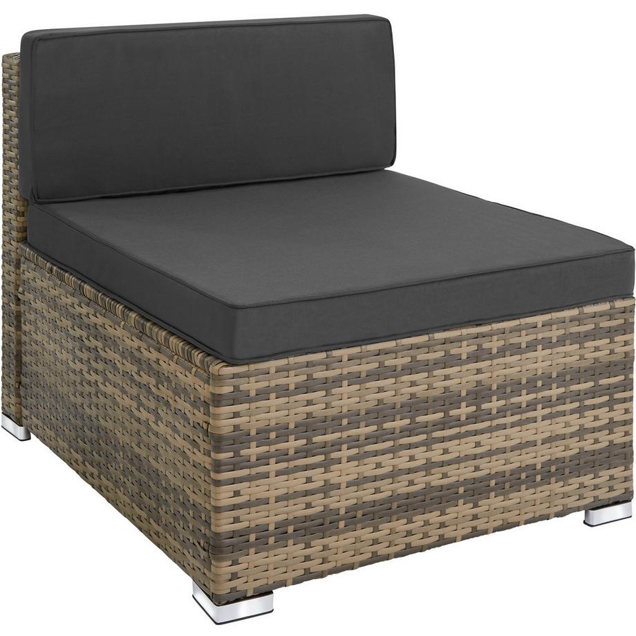 Tectake Canapé de jardin lounge en rotin PISE pour 5 personnes  