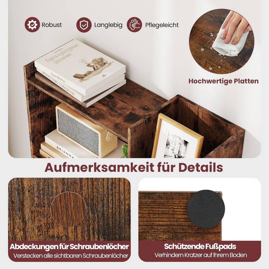 Northix 6-stöckiges Bücherregal mit 11 Regalböden  