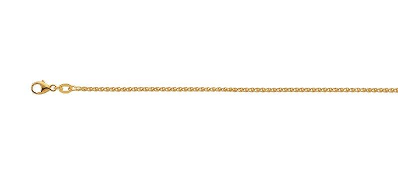 MUAU Schmuck  Collier Zopf Gelbgold 750, 1.7mm, 45cm 