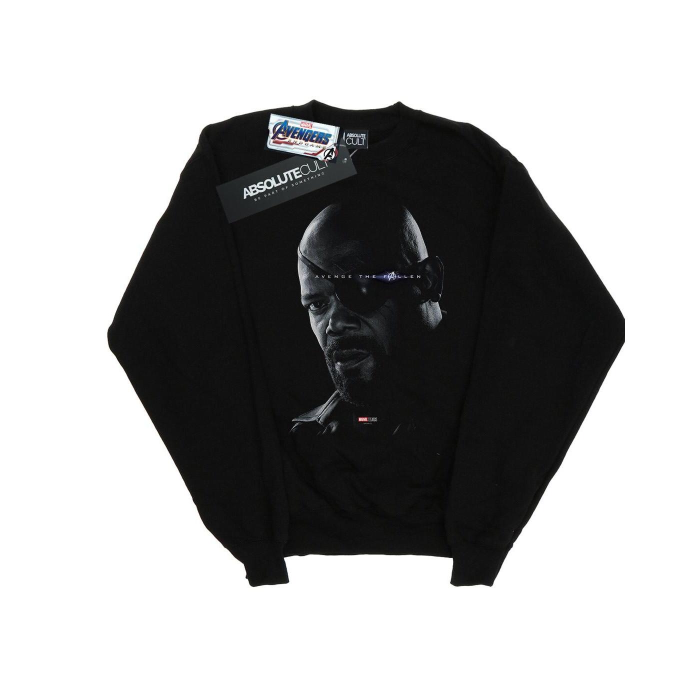 Image of Avengers Endgame Avenge The Fallen Nick Fury Sweatshirt Mädchen Schwarz 152-158