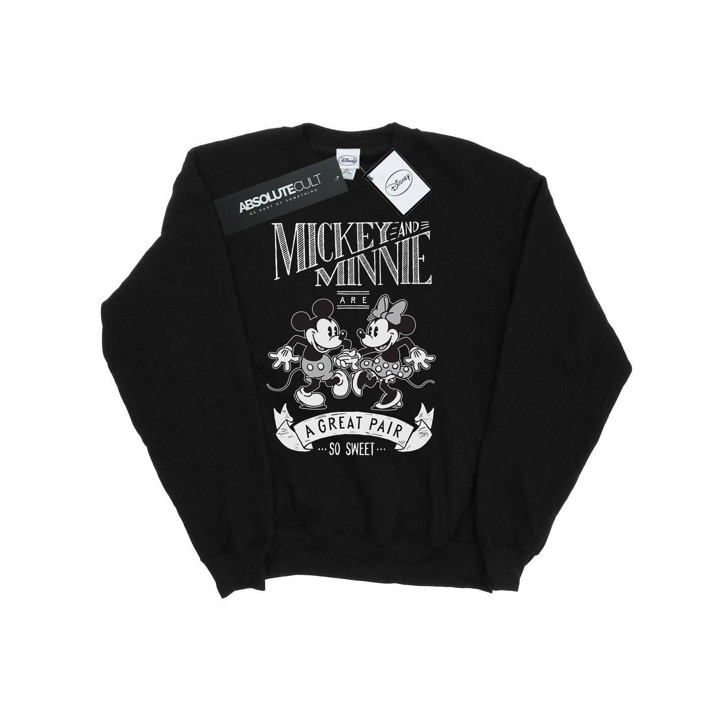 Image of Mickey And Minnie Mouse Great Pair Sweatshirt Unisex Schwarz 116