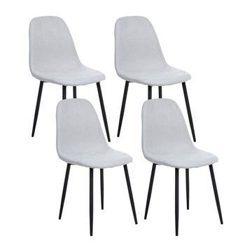 Lot de 4 chaises de salle à manger en Tissu Moderne CRANDALL