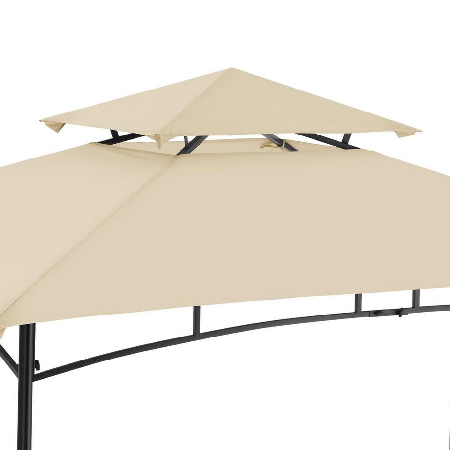 Tectake Gazebo con barbecue Maracaibo gazebo per barbecue resistente alle intemperie con protezione UV  