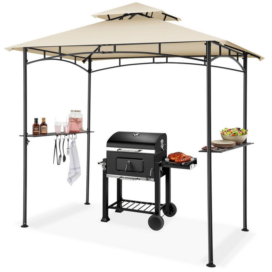 Pavillon avec barbecue Maracaibo Pavillon résistant aux intempéries et protection UV pour barbecue extérieur