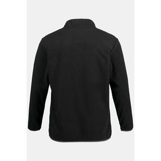 JP1880  Pullover da trekking in pile per l'outdoor con collo polo alto, maniche lunghe e abbottonatura 