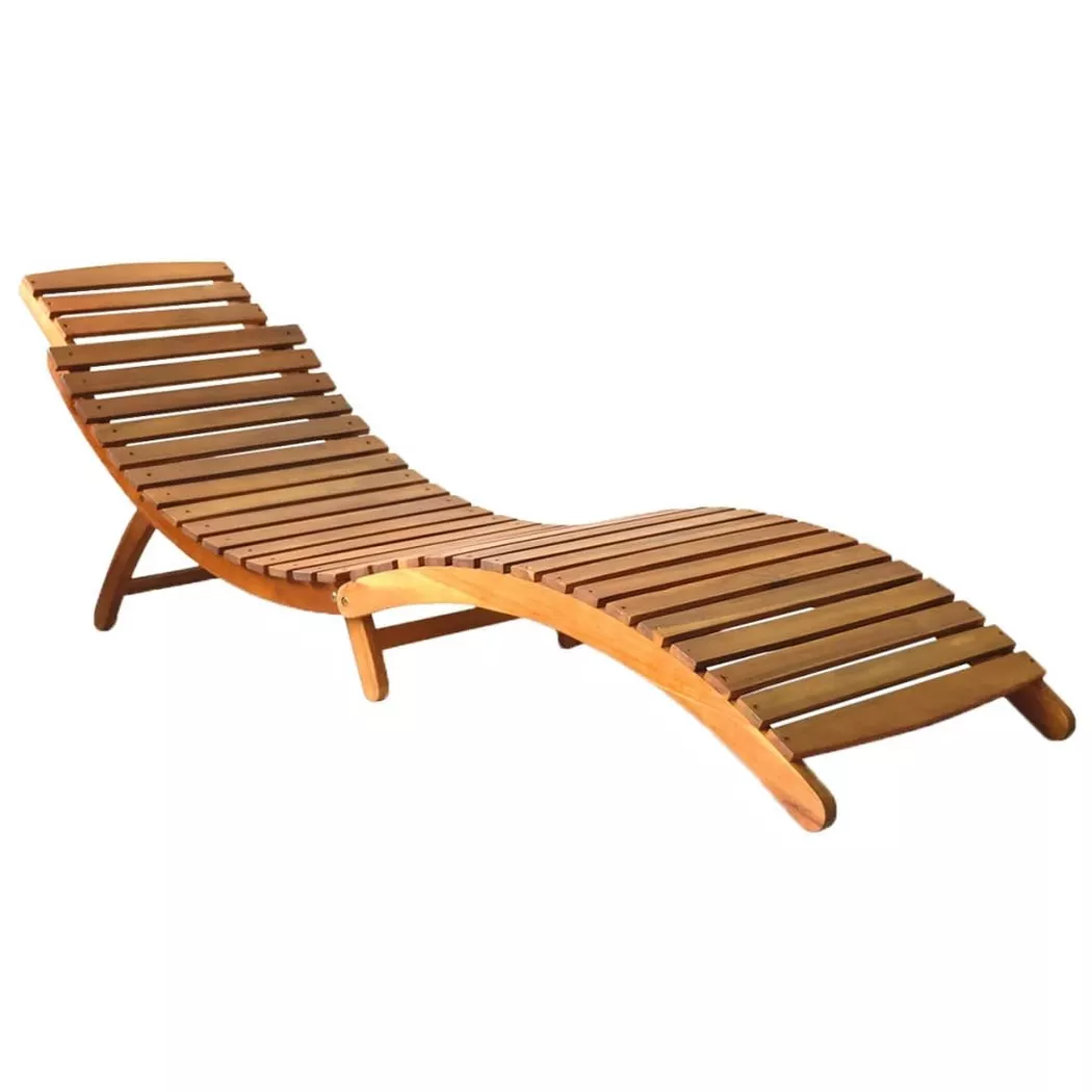 Vidaxl - Chaise longue Bois d'acacia solide Marron