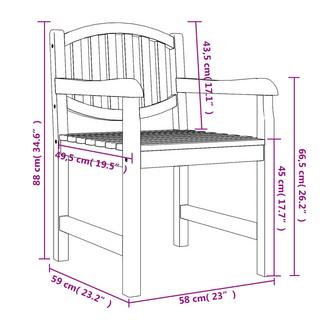 VidaXL sedia da giardino Teak riciclato  