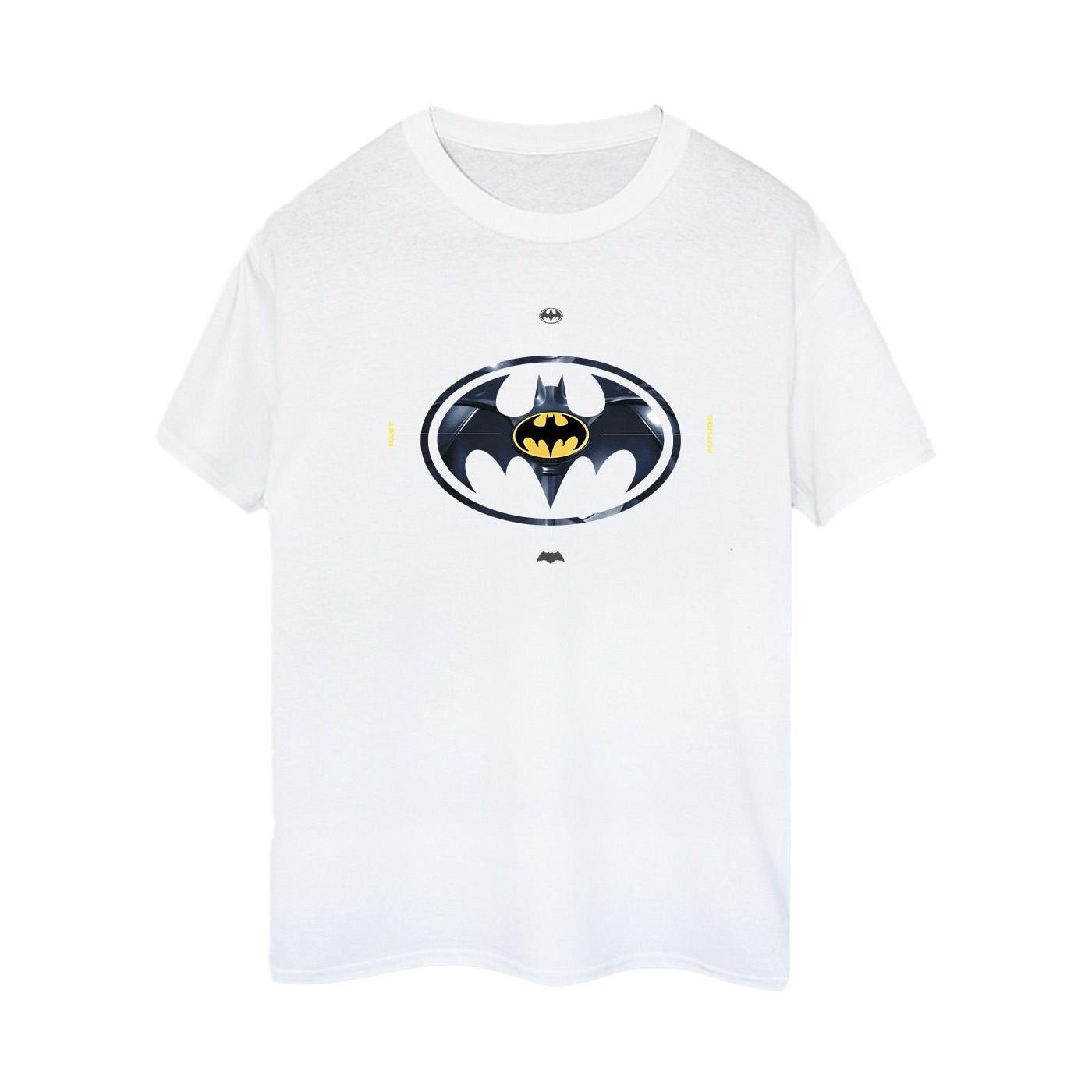 Image of The Flash Batman Metal Logo Tshirt Damen Weiss L