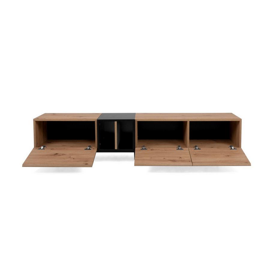 Calicosy Meuble TV 3 Portes 2 Niches L195 cm - Nola  