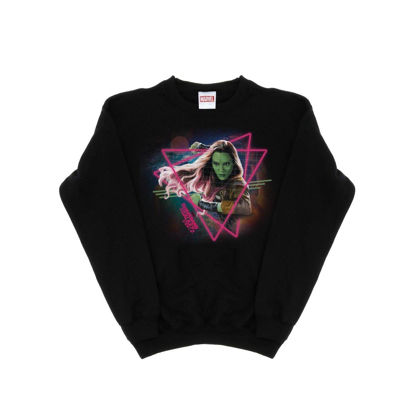 Image of Guardians Of The Galaxy Neon Gamora Sweatshirt Unisex Schwarz 116