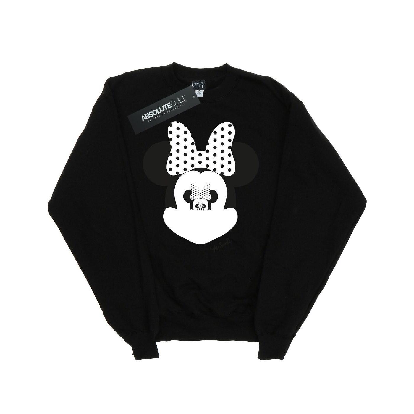 Image of Minnie Mouse Mirror Illusion Sweatshirt Unisex Schwarz 128
