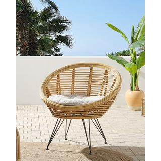 Beliani Sedia da giardino en Rattan Boho MARATEA  