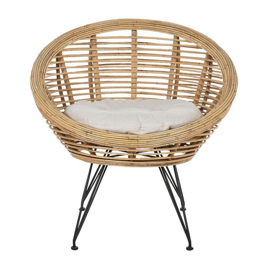 Beliani Sedia da giardino en Rattan Boho MARATEA  