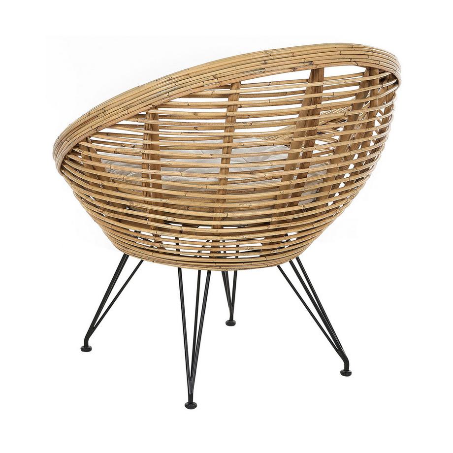 Beliani Sedia da giardino en Rattan Boho MARATEA  