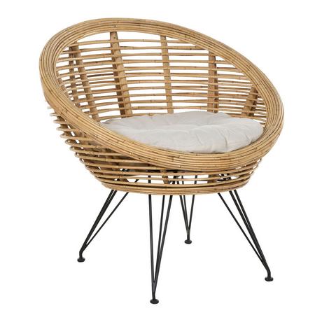 Beliani Sedia da giardino en Rattan Boho MARATEA  