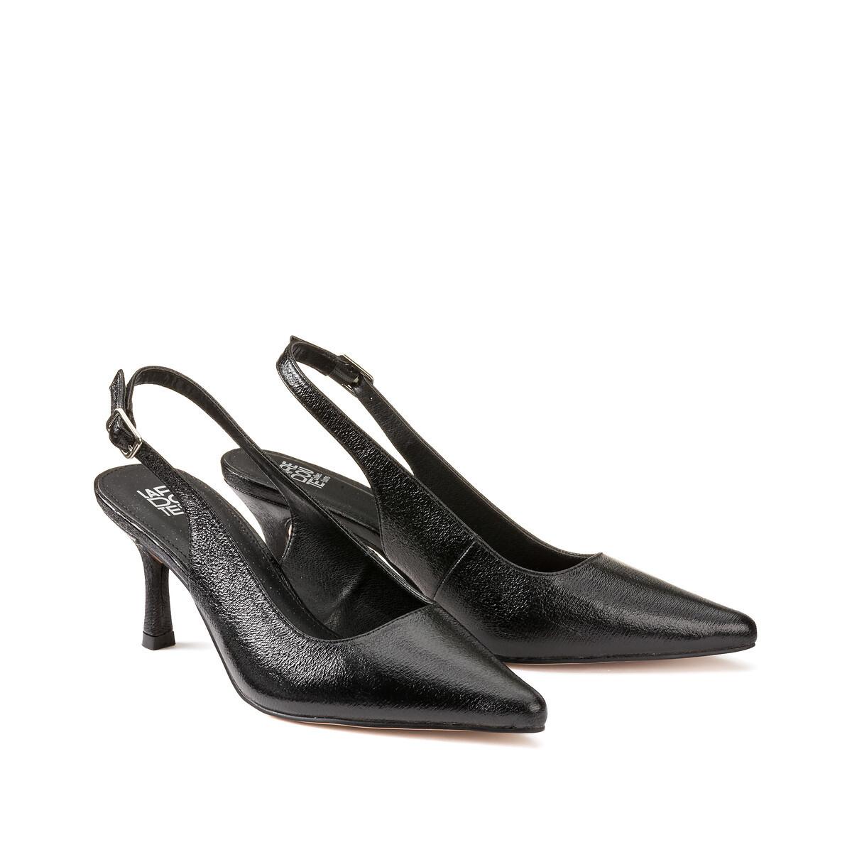 Image of Slingback-pumps Mit Pfennigabsatz Damen Schwarz 38