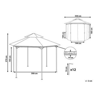 Beliani Tonnelle de jardin en Acier Moderne PORTEL  