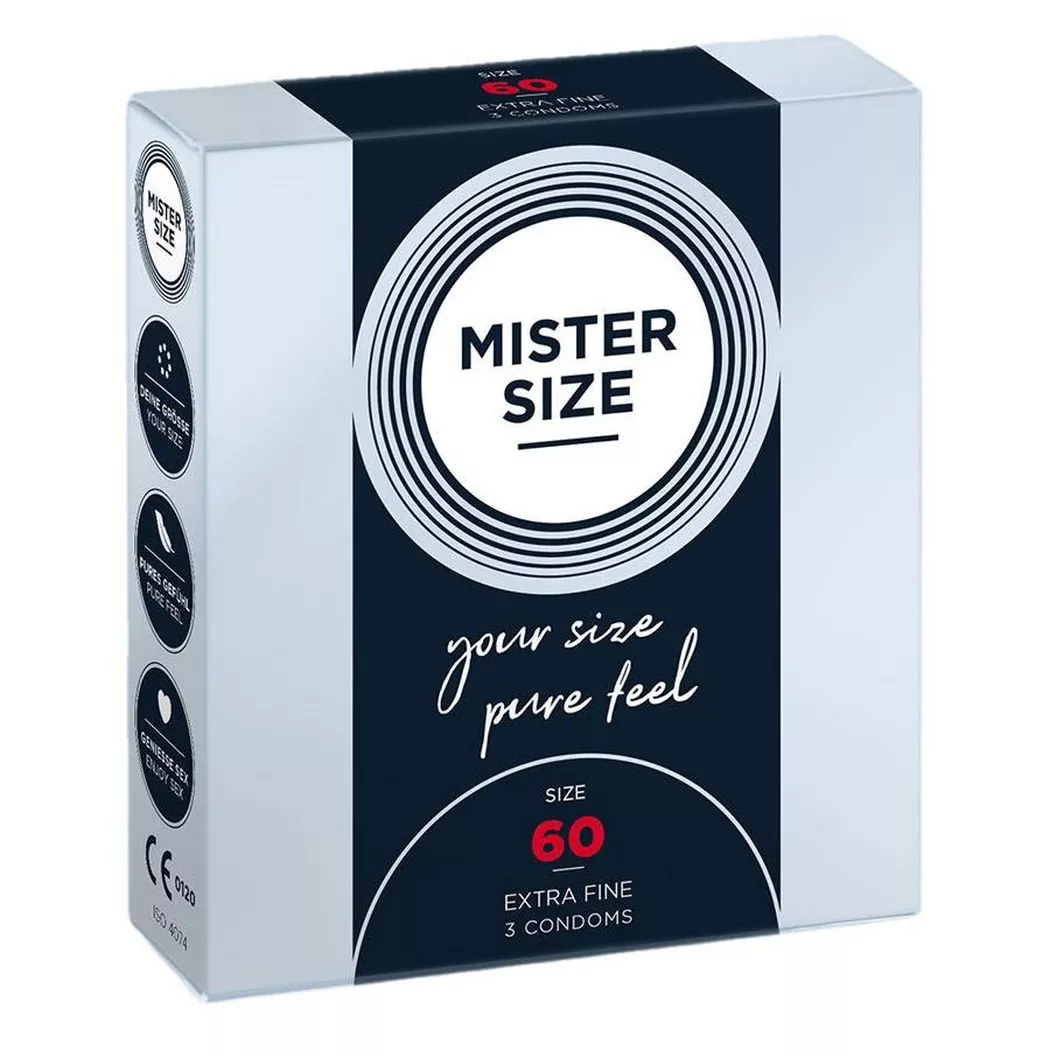 Mister Size -  60, 3 Stück, Transparent
